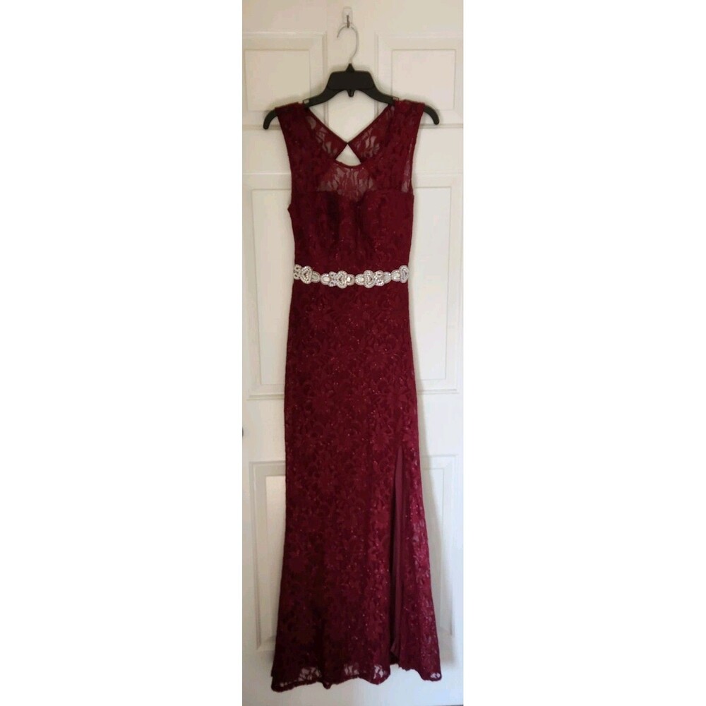 City Triangles Sheath Dress Women's 11‎ Red Floor Length Sleeveless Formal Prom